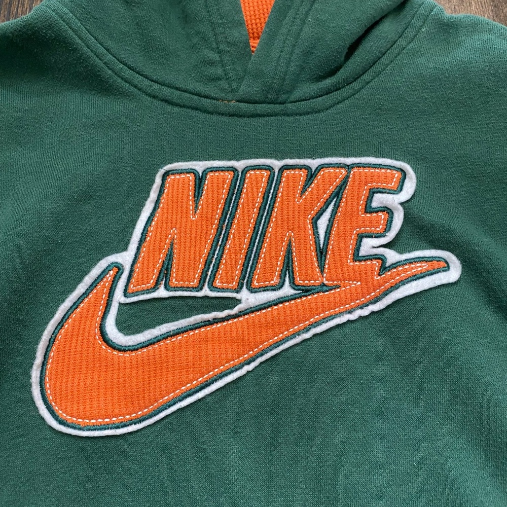 Nike Green and Orange Hoodie - Picture 6 of 11